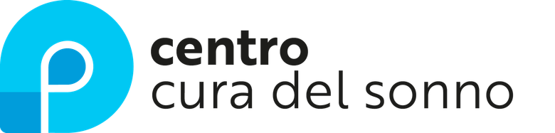 Un logo per il centro cura del sonno con un cerchio blu