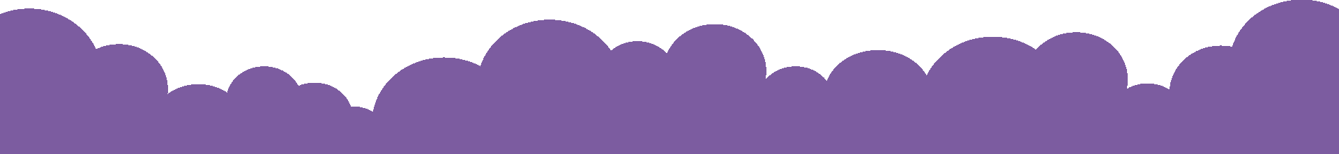 Una silhouette viola e bianca di una catena montuosa su sfondo bianco.