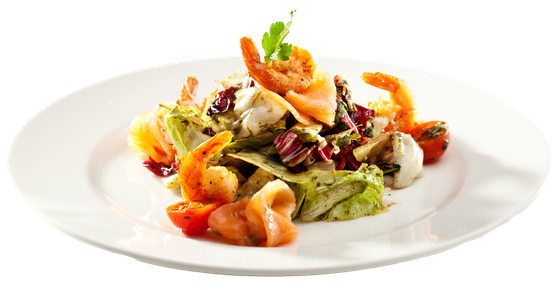 Seafood and Vegetables Salad.