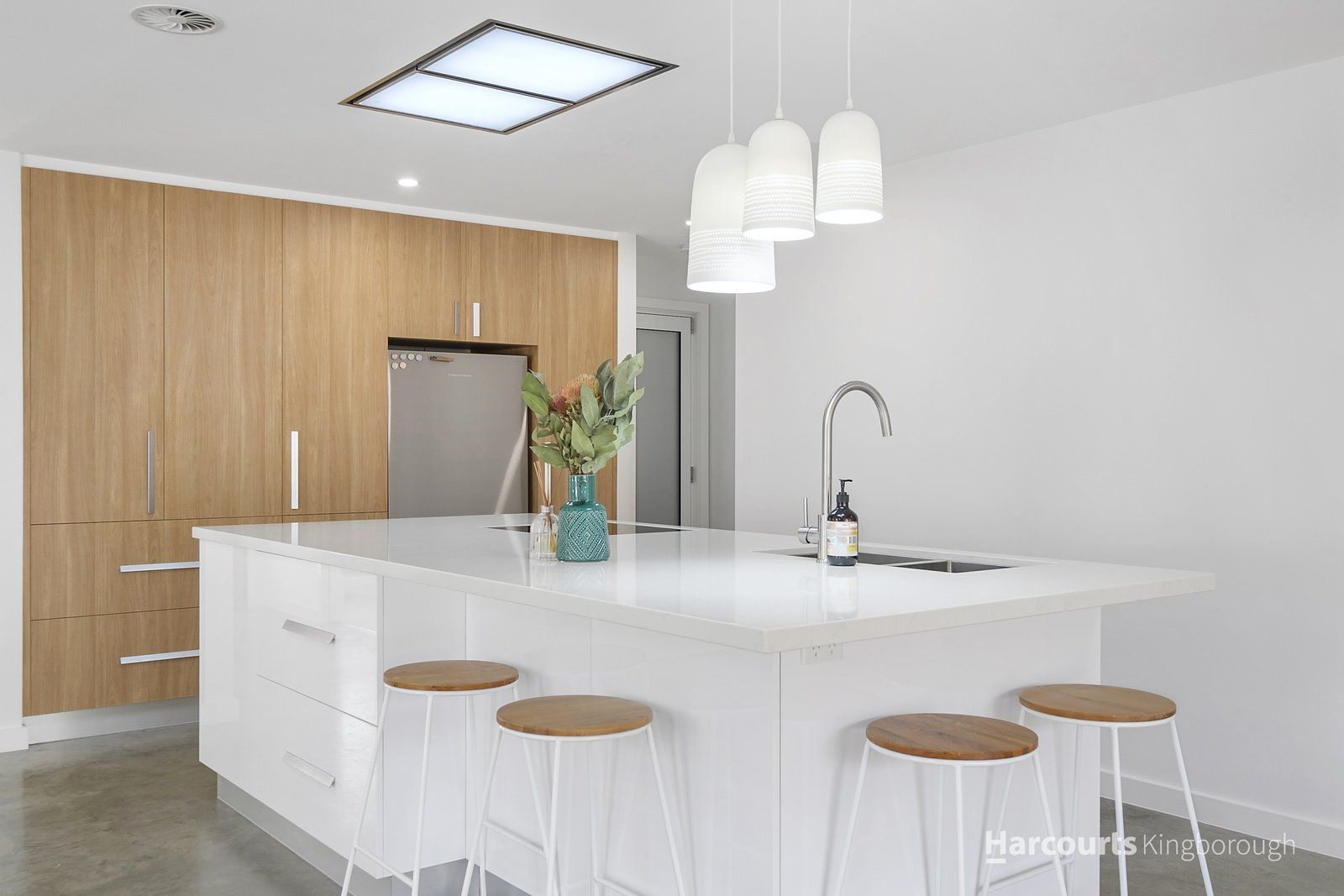 Modern Kitchen Center Table — Moonah, TAS — Lifestyle Kitchens, Wardrobes & Showerscreens