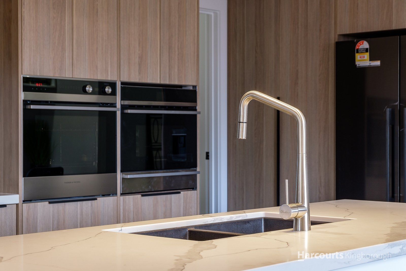 Stylish Center Table with Sink — Moonah, TAS — Lifestyle Kitchens, Wardrobes & Showerscreens