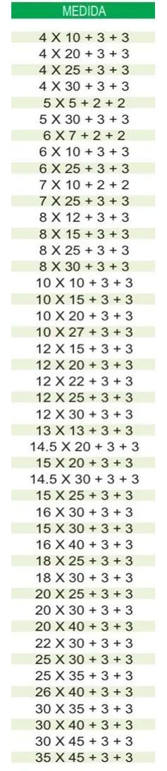 MEDIDAS BOLSA POLIPROPIENO CON ADHESIVO MEDIDAS BOLSA POLIPROPIENO CON ADHESIVO