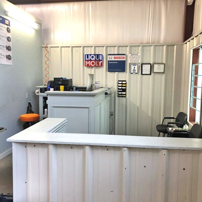 Reception Desk of Alpine Motorsport LLC - European and Asian Vehicles Auto Repair in Norman