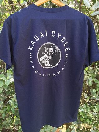 Navy T-Shirt Back - Kapaa, HI - Kauai Cycle