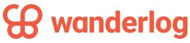 The Wanderlog logo, featuring a stylized orange flower-like icon next to the company name in lowercase, bold text.