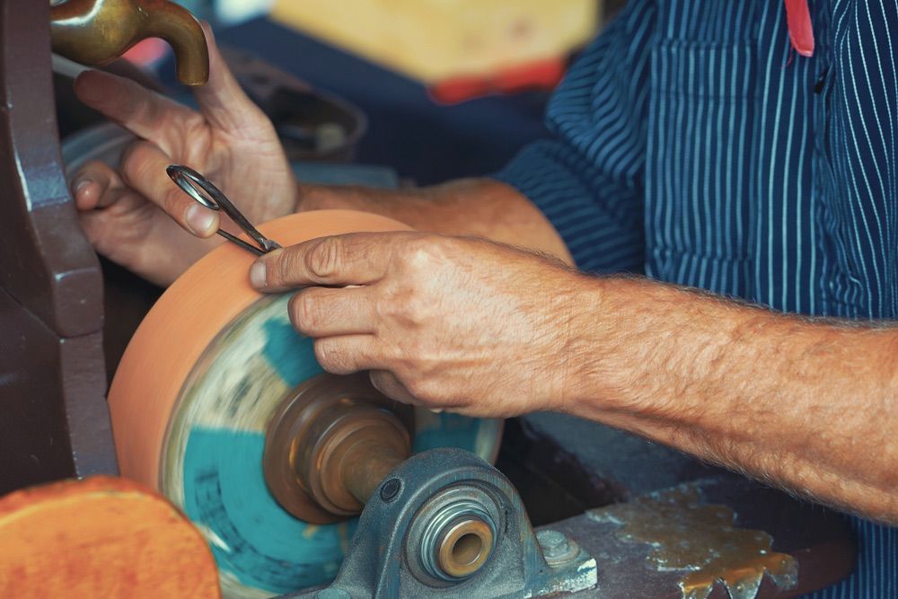 Scissors Sharpening in the Workshop — Mobile Scissor Sharpening in Gold Coast, QLD