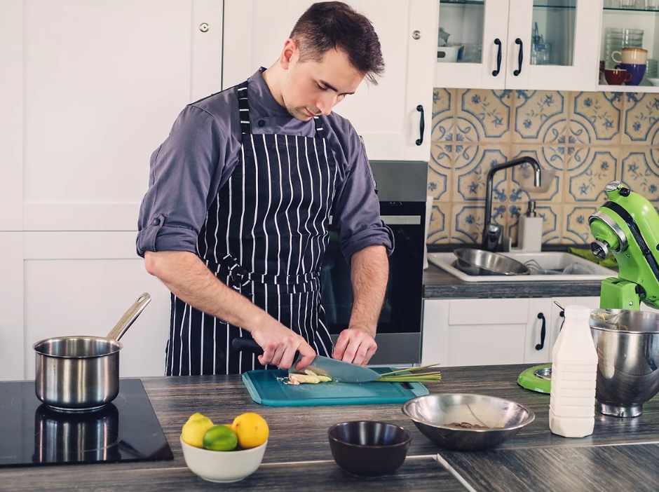 Man Sharpening Knife — Mobile Scissor Sharpening in Ilkley, QLD