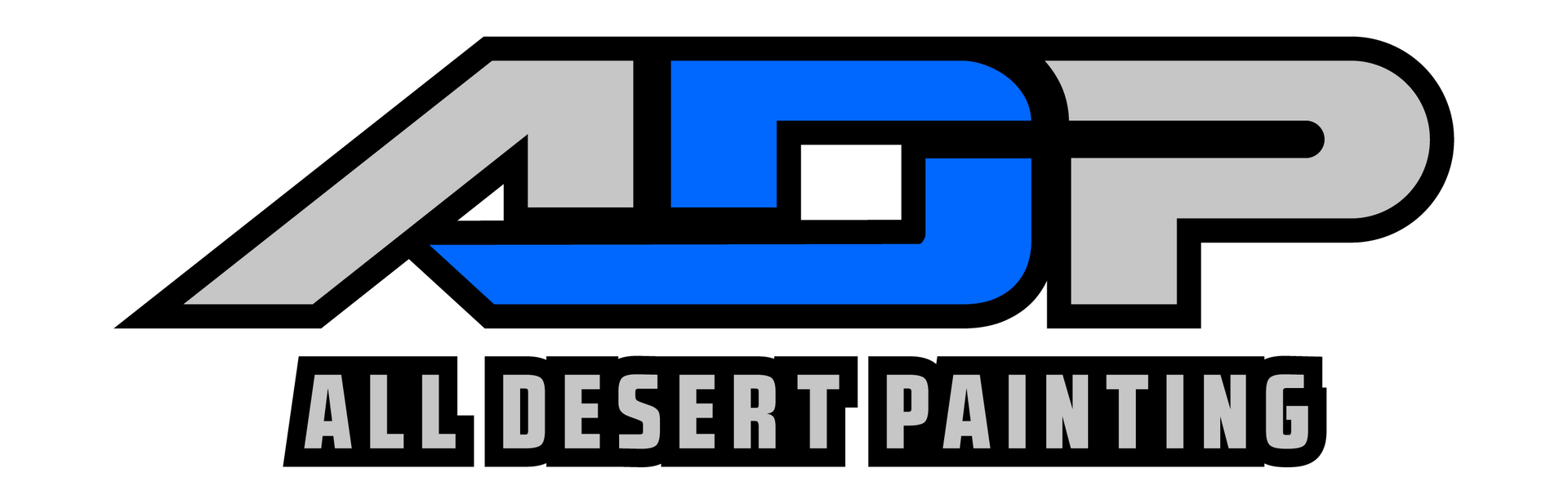 All Desert Painting All Desert Painting logo with blue and gray ADP letters on a white background
