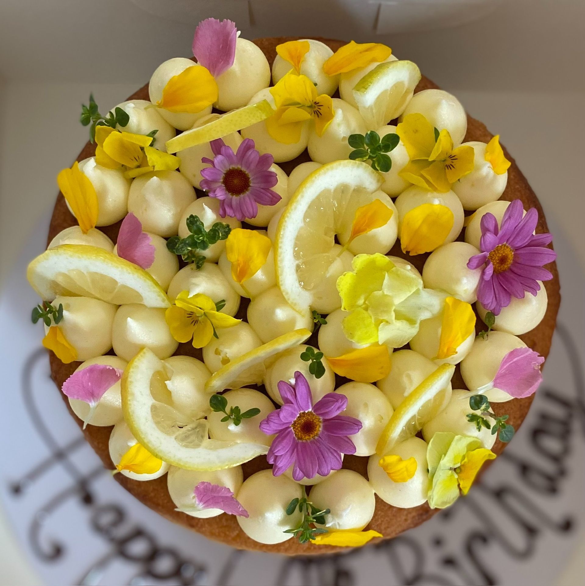 Lemon drizzle layer cake