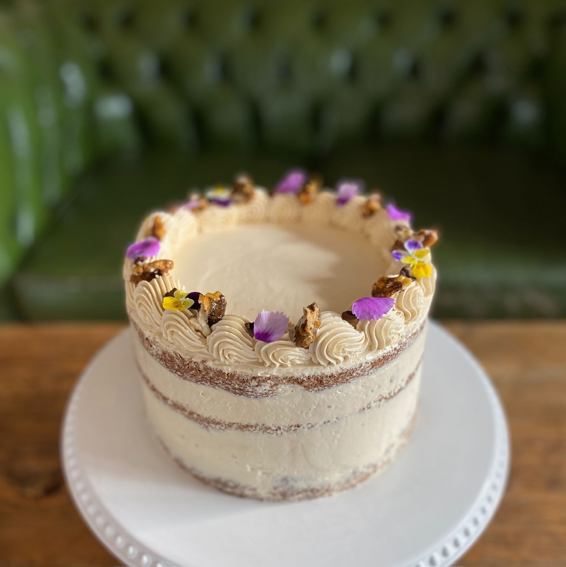 Coffee and walnut cake