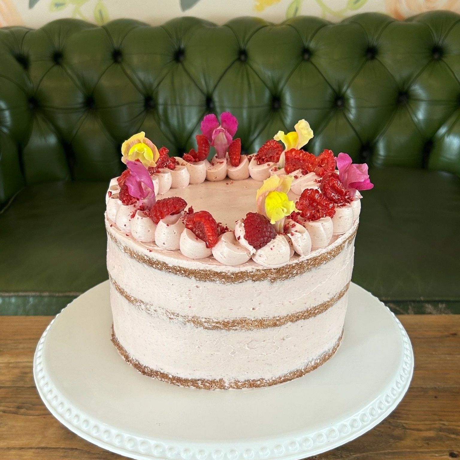 Raspberry ripple cake