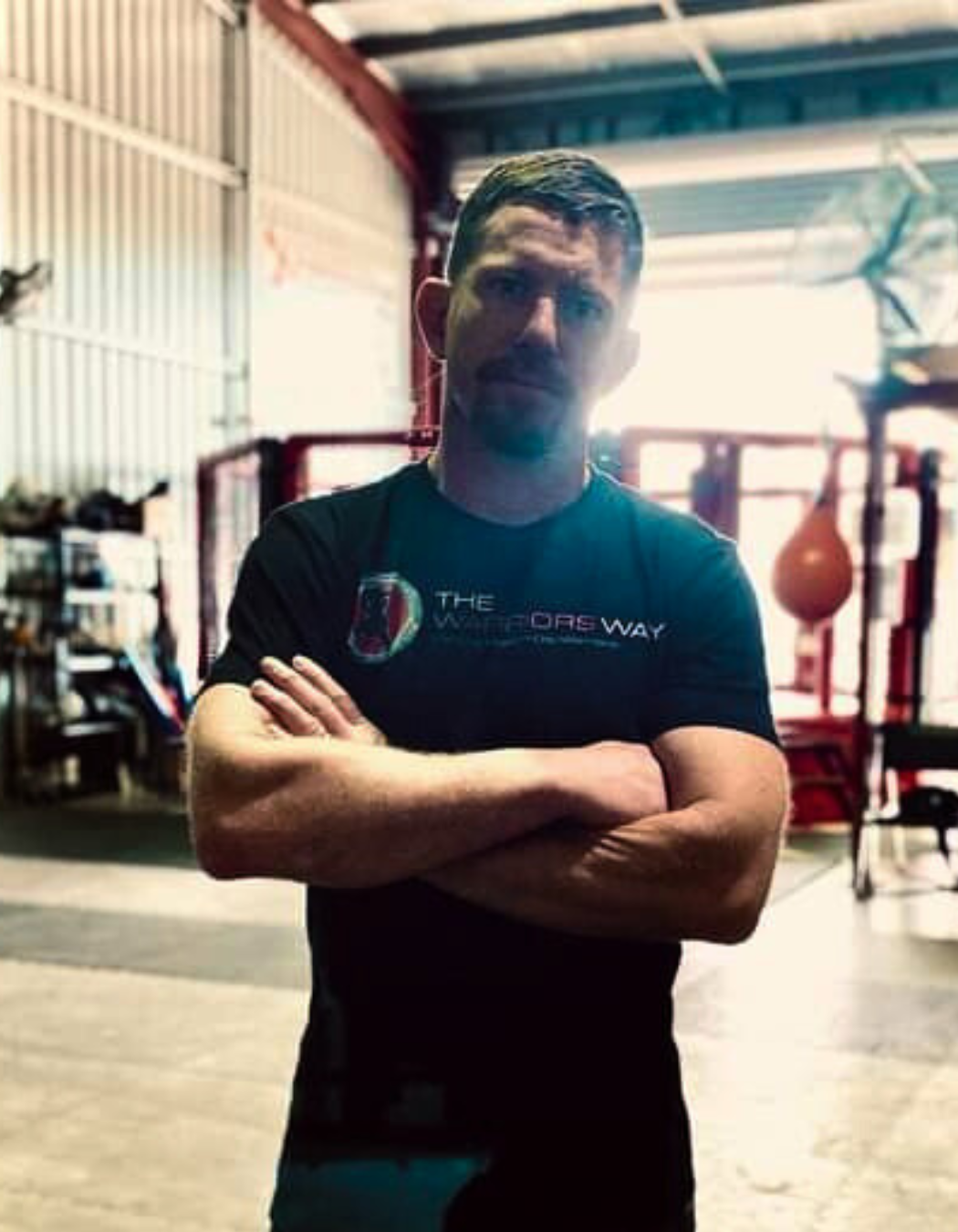 The Warrior's Way founder Brandt Cogill in his gym.
