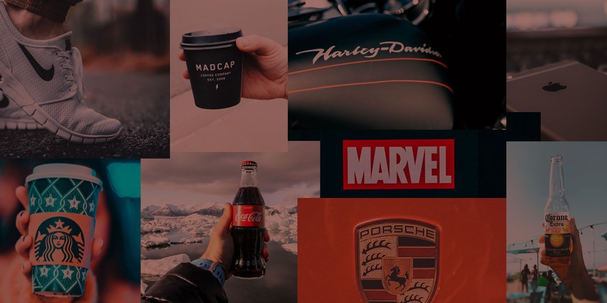 A collage of images related to brand archetypes.
