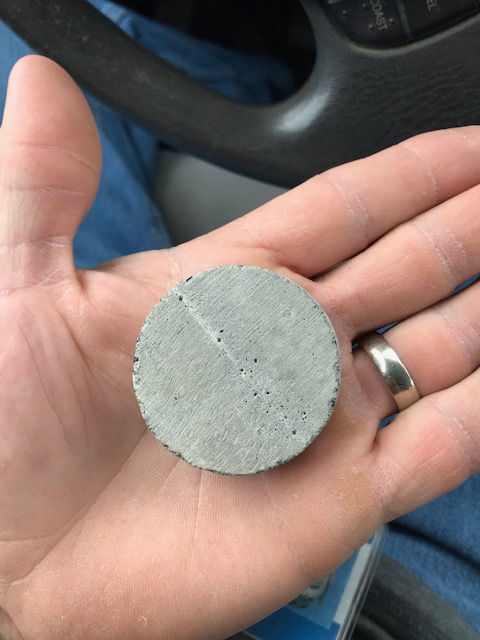 A person is holding a small round object in their hand