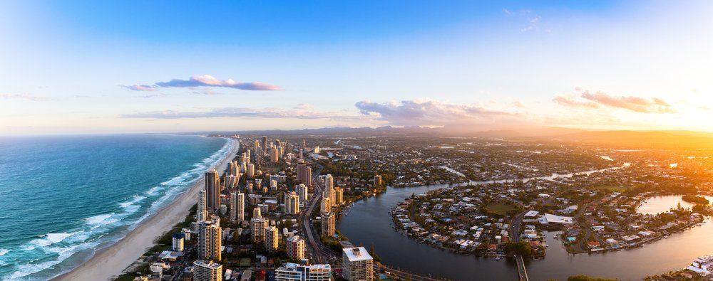 Panorama Of Southern Gold Coast Looking Towards Broadbeach At Dusk — All Pest Solutions in Gold Coast, QLD