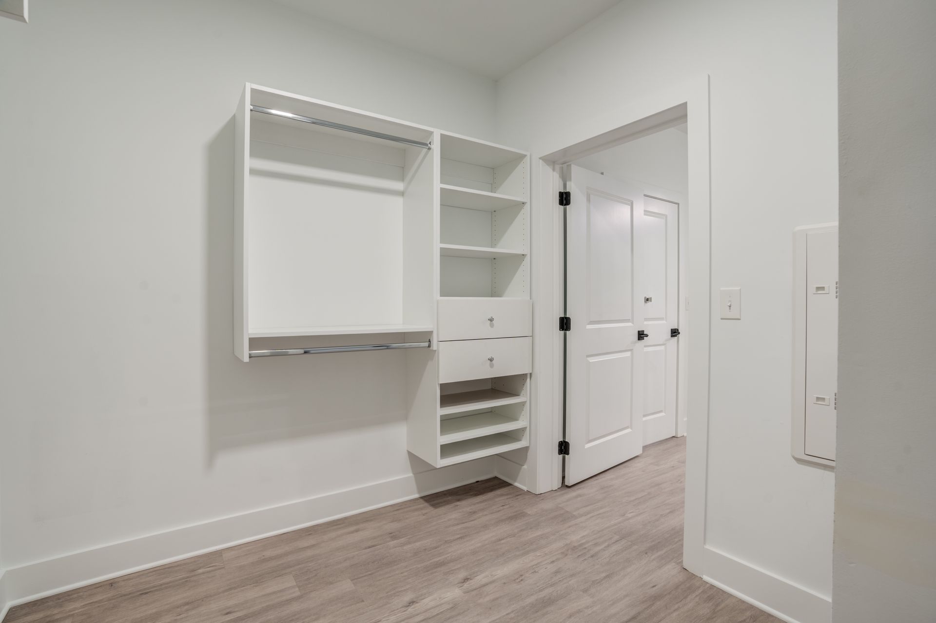 Walk-in closet at Palmer House in Madison, AL.