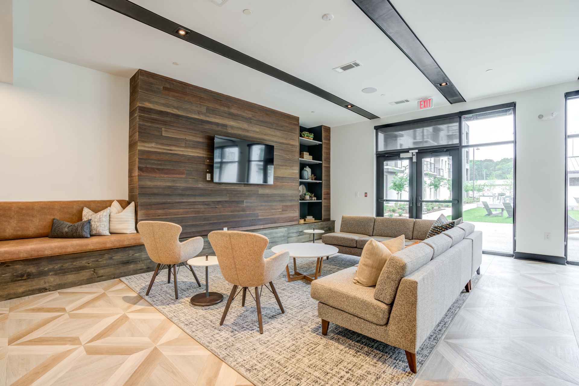 Community seating at Palmer House in Madison, AL.