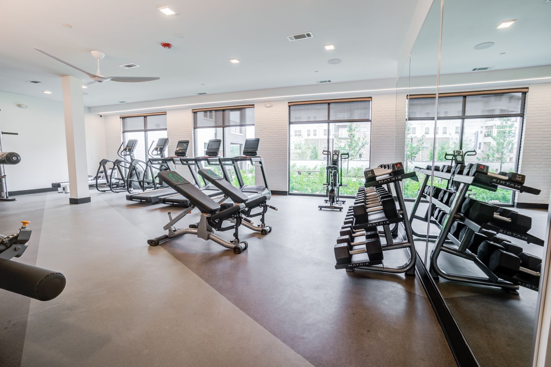 Fitness center at Palmer House in Madison, AL.
