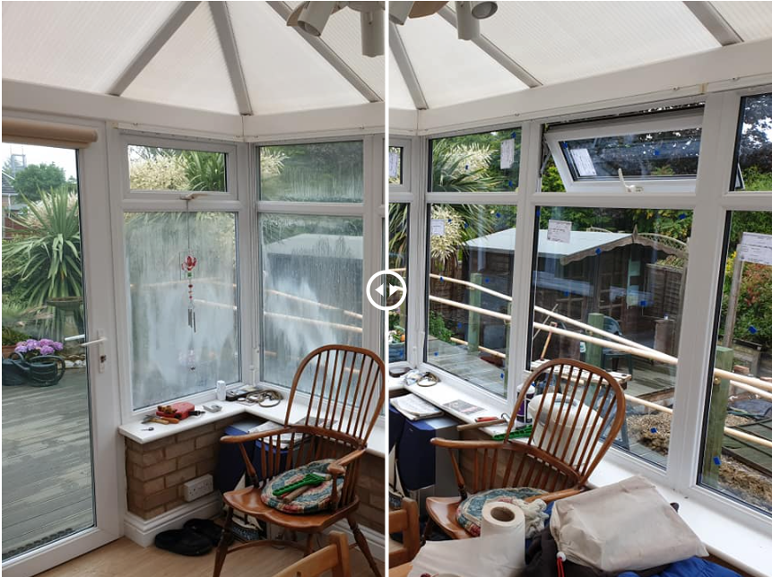 Before and after conservatory makeover