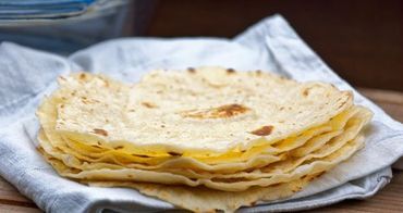 Fresh prepared homemade tortilla wraps