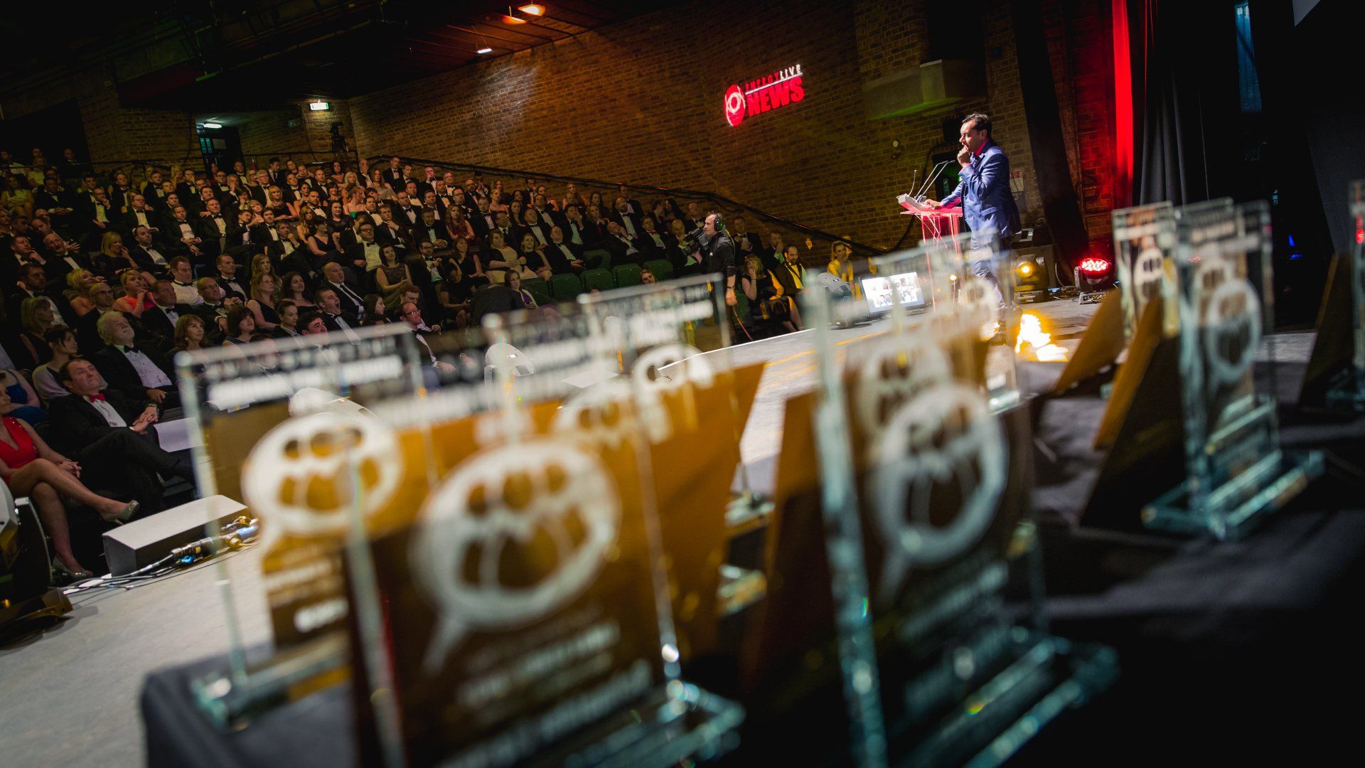 A photo taken by Ash Garwood of an awards ceremony