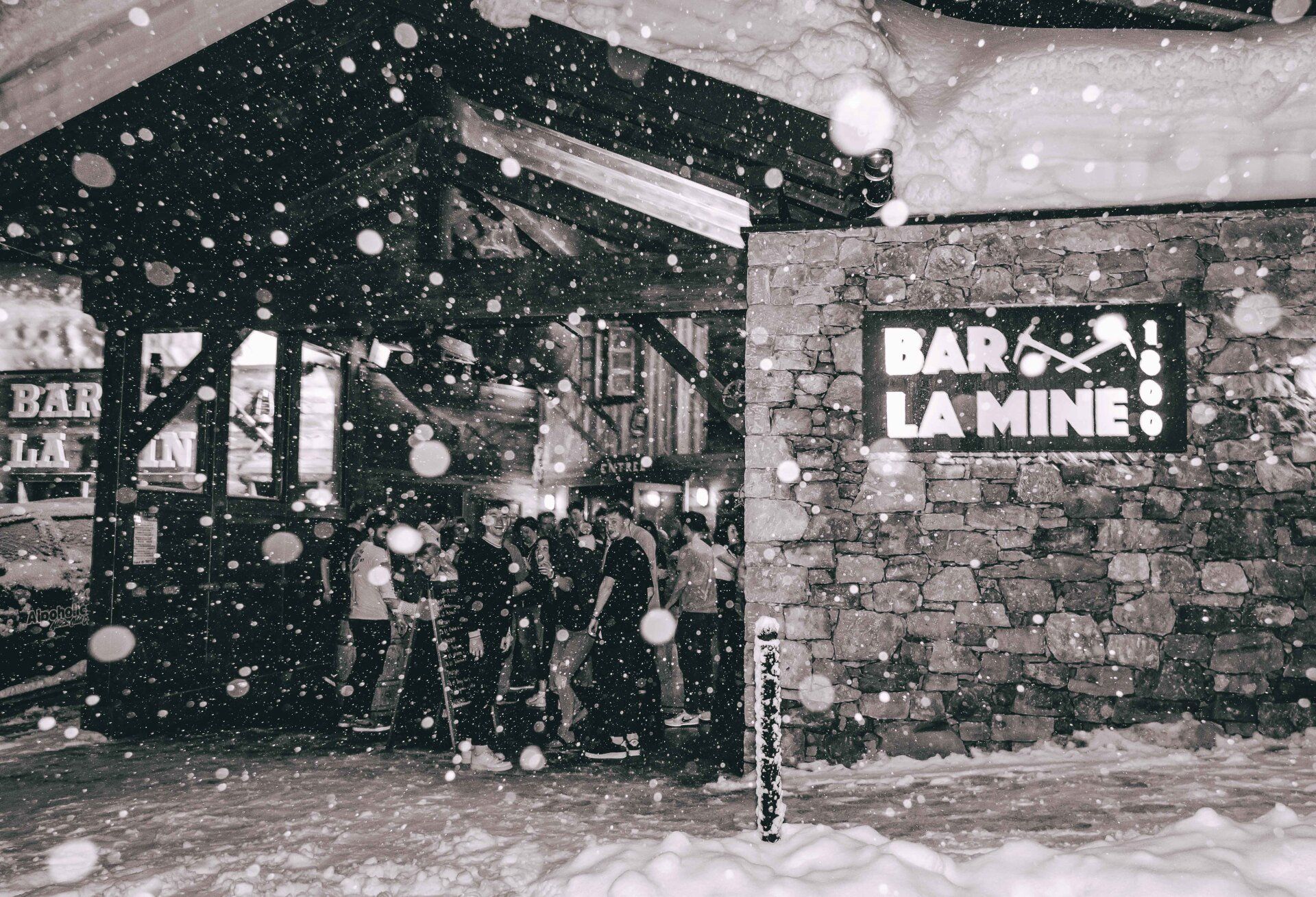 A photo taken by Ash Garwood of a bar in La Plagne, France