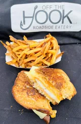 Grilled cheese sandwich with fries from