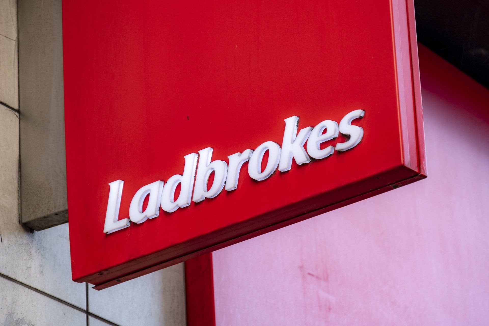 Ladbrokes logo on signage
