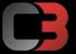 C3 logo: Gray "C" overlapping red "3" on a black background.