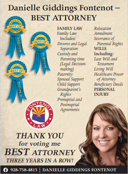 Best Attorney Award 2023 — Bullhead City, AZ — Law Offices of Lenkowsky and Fontenot