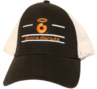 divine donuts logo hat black