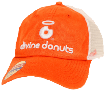 divine donuts logo hat orange