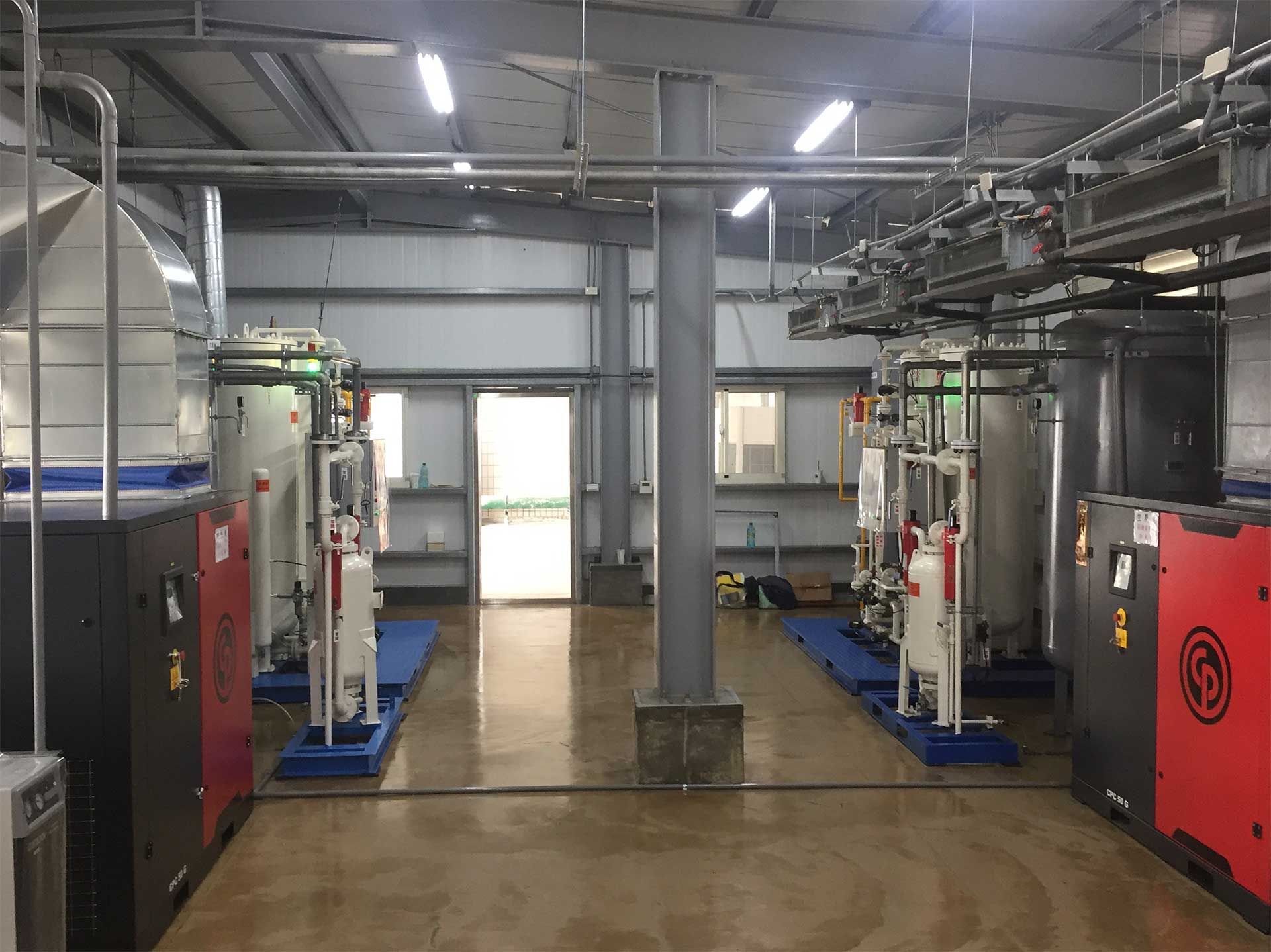A photo of the SMT dedicated nitrogen generator installed onsite.