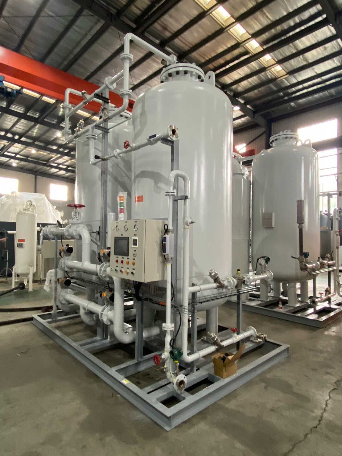 完成最終全性能試車後的現場設備實景,氣體系統穩定運轉,準備交付水處理產業應用。