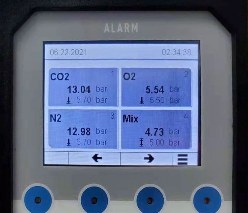 The MAP process uses a mixture of oxygen, nitrogen and carbon dioxide for packaging.