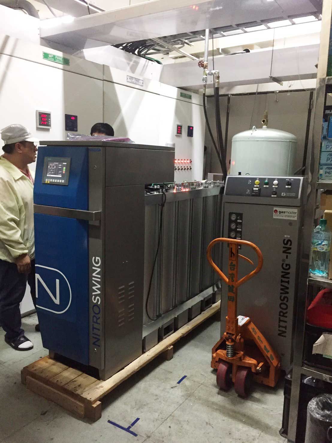 An N-49 Noxerior nitrogen generator install in an SMT company.