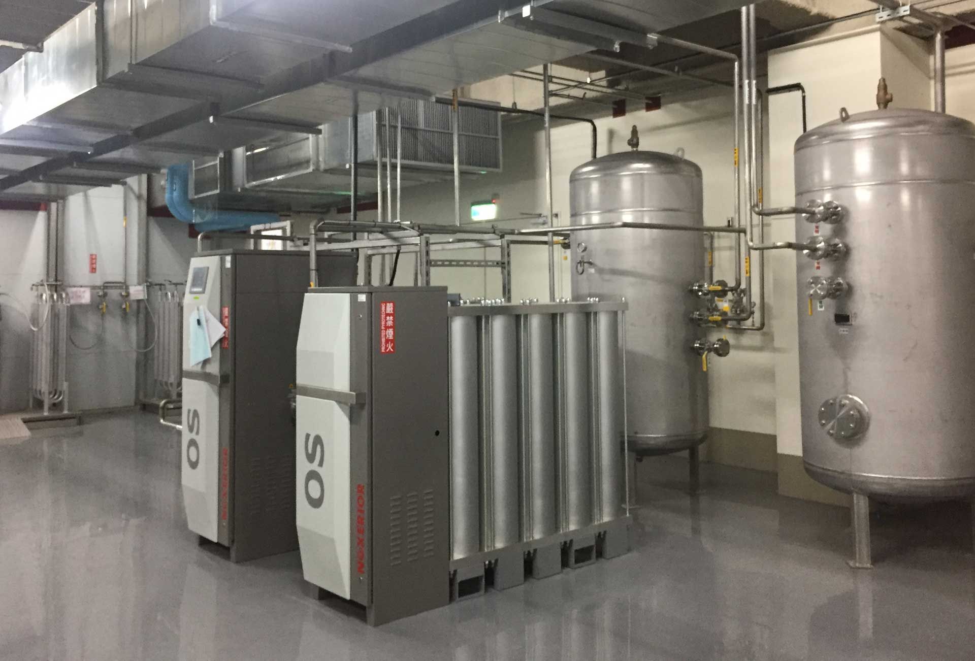 An oxygen generator installed in a company.