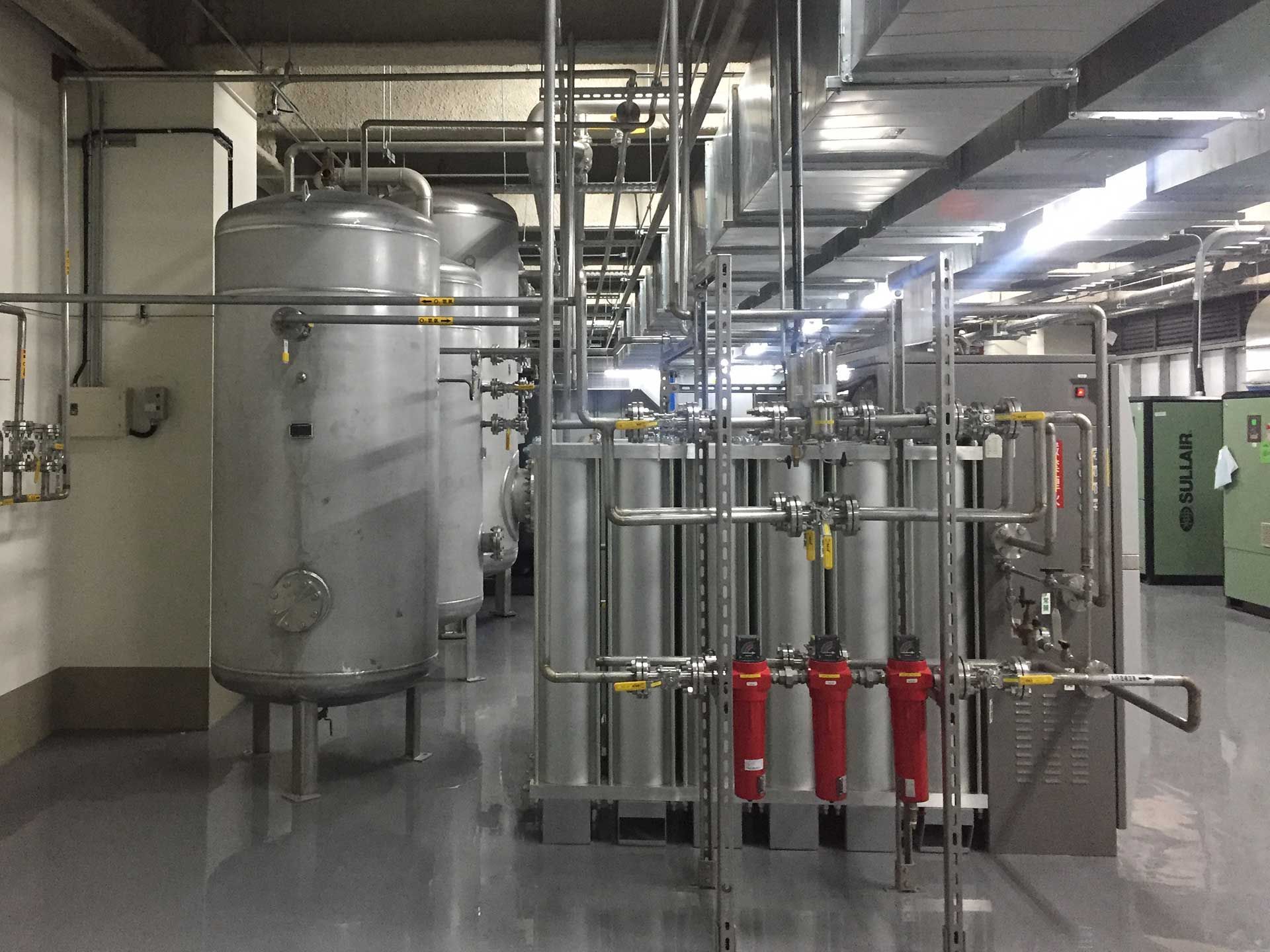 An oxygen generator installed in a company.