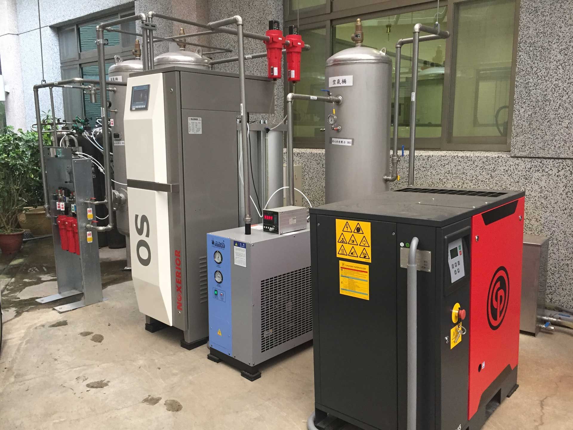 An oxygen generator installed in a company.