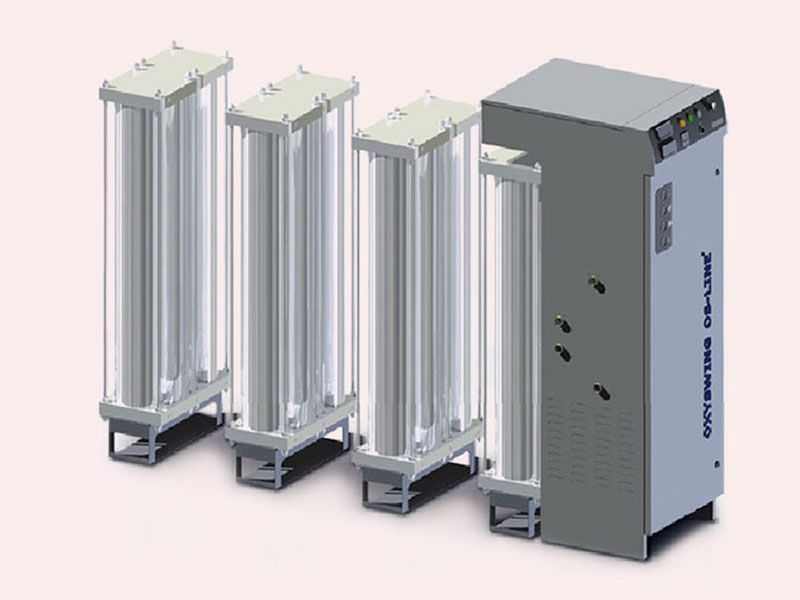 A computer generated image of a machine that says ' oxygen generator ' on it
