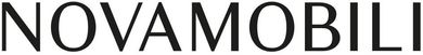 Logo NOVAMOBILI in caratteri serif neri su sfondo bianco.