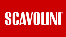 Logo Scavolini in bianco su sfondo rosso
