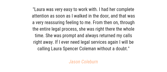 Testimonial for Laura Spencer Coleman
