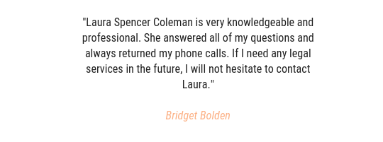 Testimonial for Laura Spencer Coleman