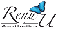 Logo for Renu U Aesthetics, featuring script text 