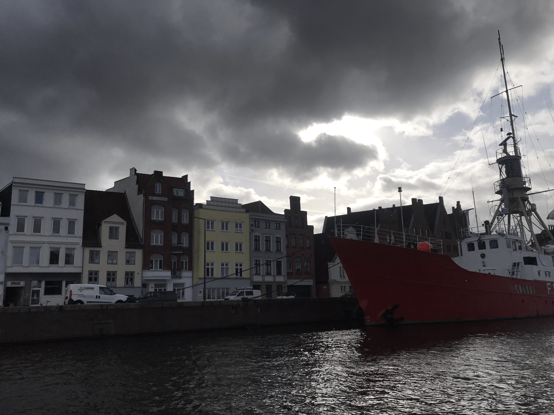 Feuerschiff Fehmarnbelt an der Untertrave in Lübeck