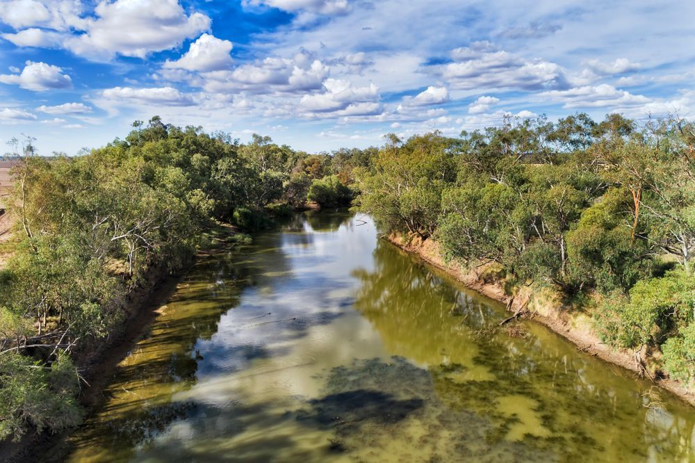 Small Lazy Fresh Water Gwydir River — Tamworth Manual Transmission Factory In Narrabri, NSW