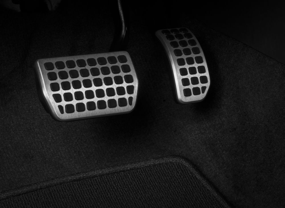 Close Up Of A Car's Brake Pedals On A Black Mat — Tamworth Manual Transmission Factory In Tamworth, NSW