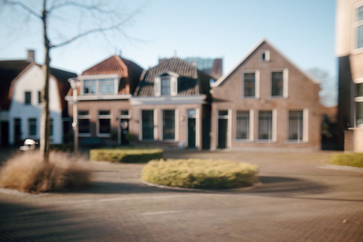 Fotoshoot bij ziekte, boom in de verte
