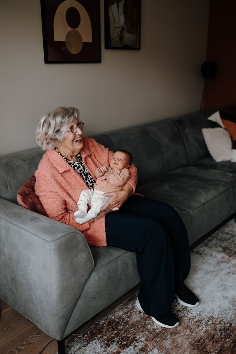 Vier generaties samen op de foto